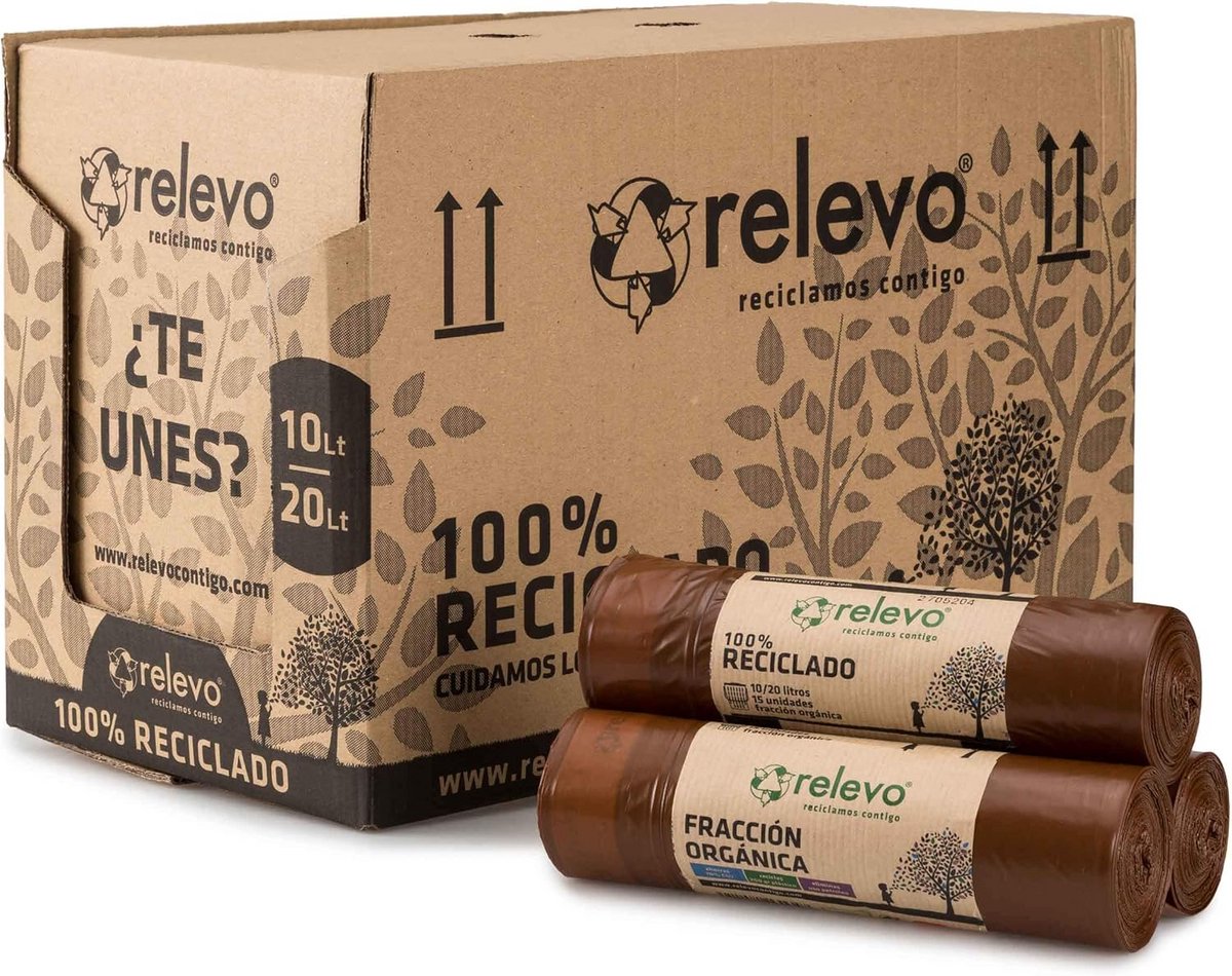 100% gerecyclede vuilniszakken - Extra sterk, 20L, 525 stuks