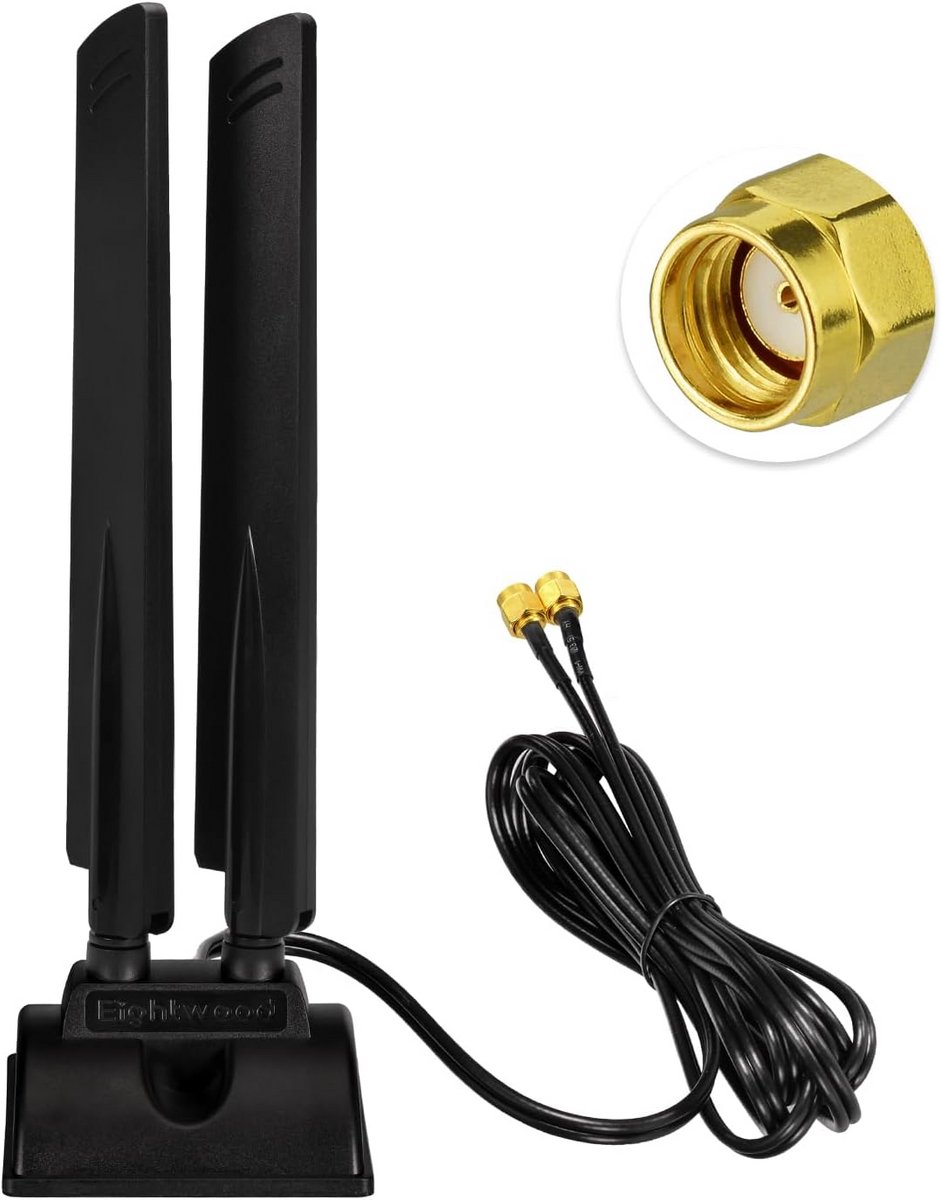 Tri Band WiFi 6E Antenne met Verlengkabel voor Draadloze Netwerken