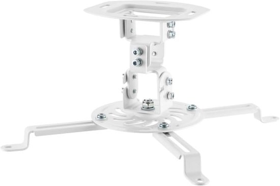 360° Draaibare Kantelbare Plafondbeugel Beamer Projector 13,5 kg Verstelbare Armen Wit
