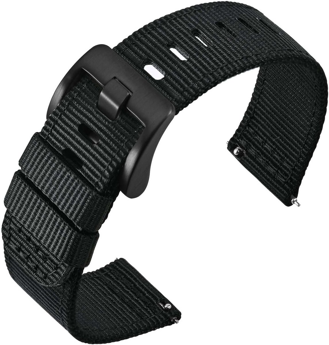 Nylon horlogeband met snelontgrendeling, militaire stijl, 18 mm, 20 mm, 22 mm