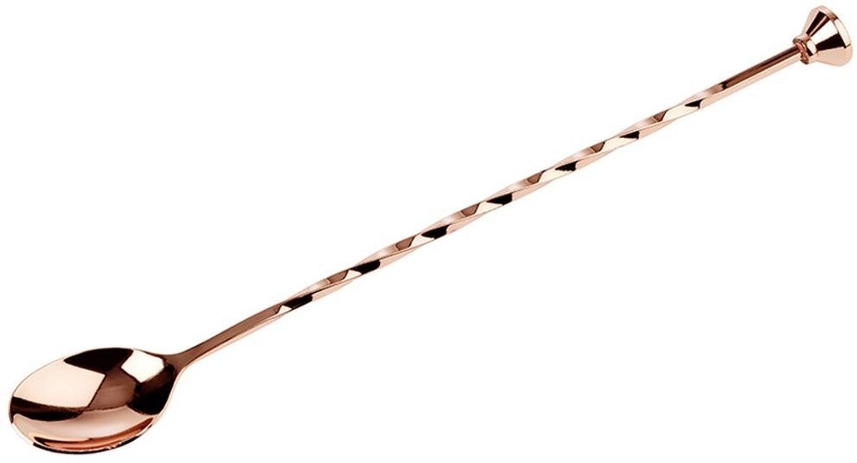 Hoge Kwaliteit Barlepel met Gedraaide Handgreep en Stamper - 27 cm - Voedselveilig