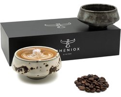 Cappuccinokopjes Barista 180 ml - Hoogwaardige Porseleinen Koffiekopjes voor Latte Art - Modern Design en Vaatwasmachinebestendig