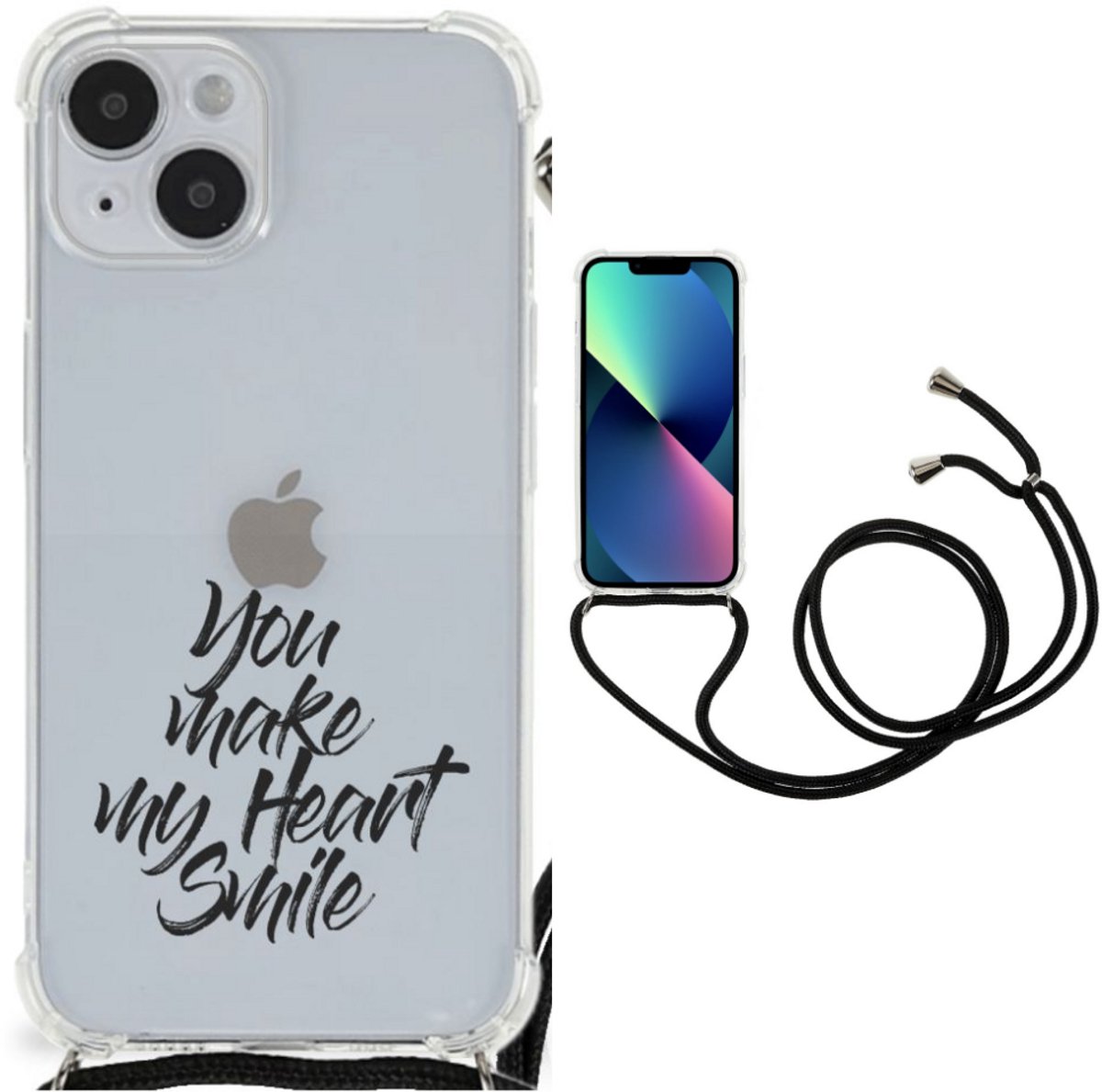 iPhone 14 Plus Telefoonhoesje met tekst Heart Smile