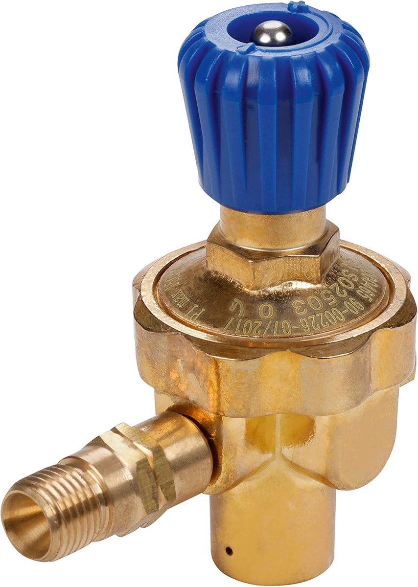 Industriële zuurstofdrukregelaar 110 bar - M 10x1 - G 1/4" R met vlamterugslagklep