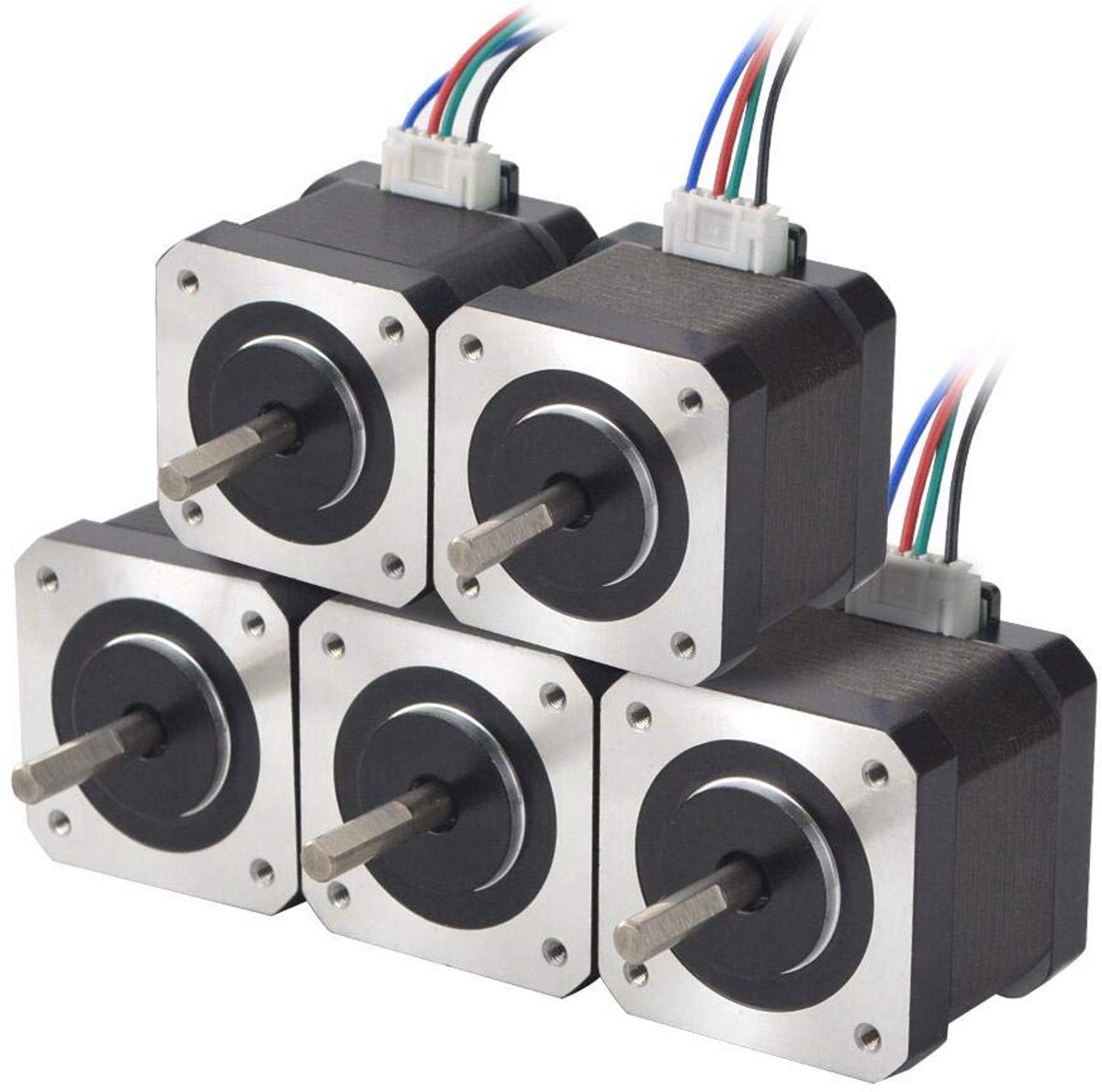 Nema 17 Stappenmotor 45 Nm 1.5 A 12 V Voor 3D-printers - 5 Stuks