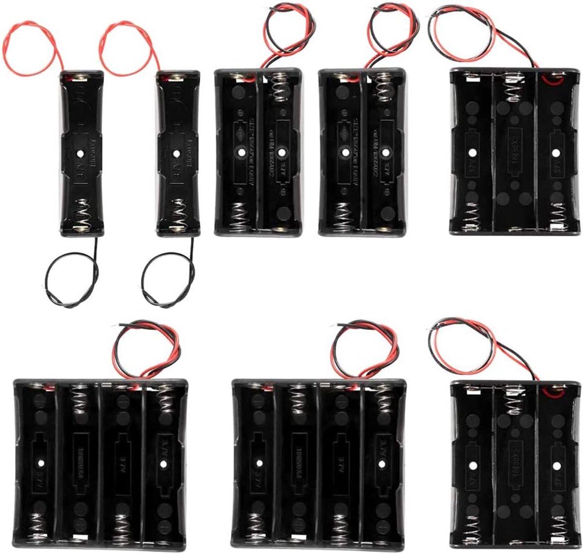 8 Stuks 18650 Batterijhouder - Kunststof Behuizing voor Elektronische Toepassingen
