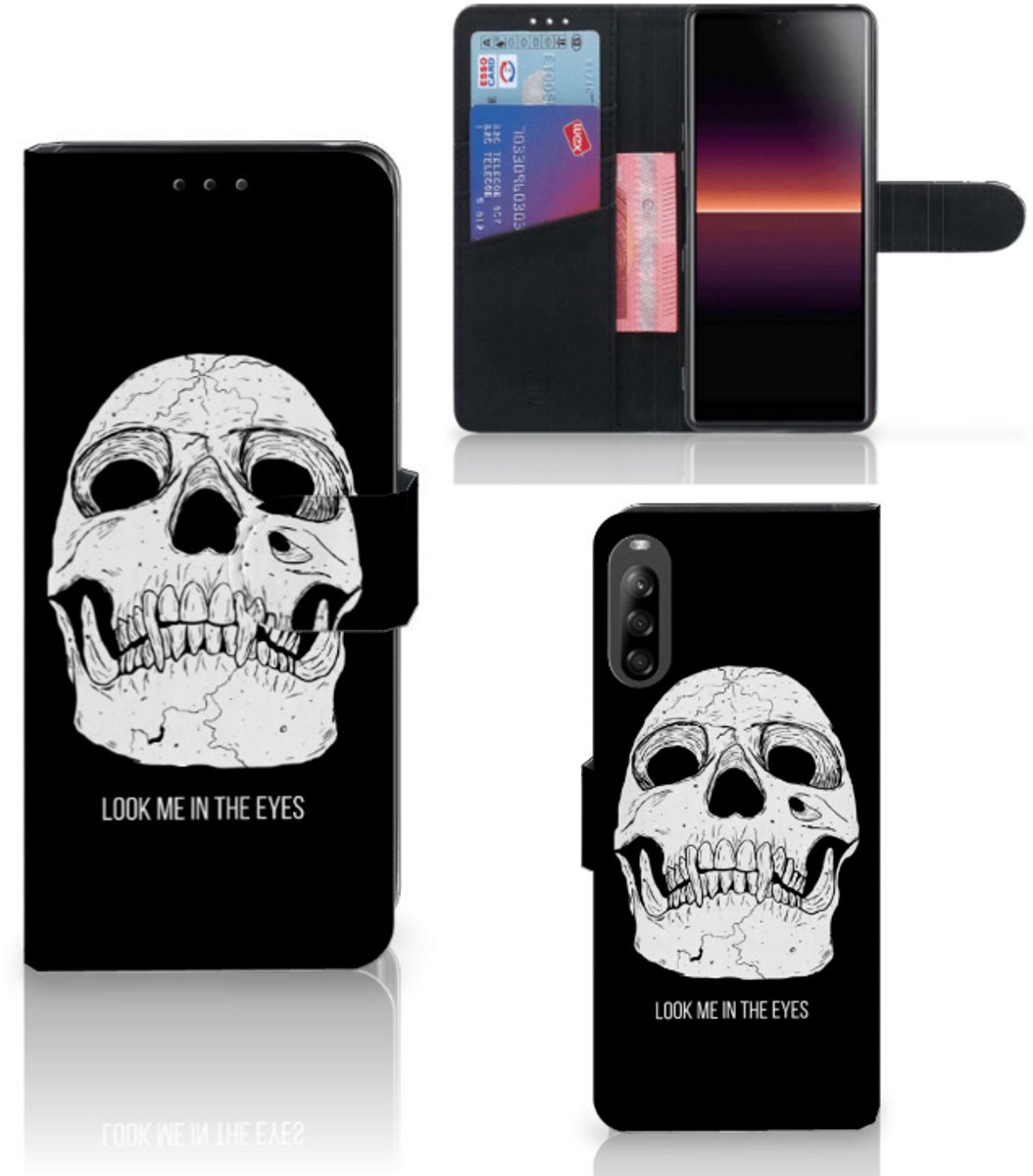 Telefoonhoesje met Naam Sony Xperia L4 Skull Eyes
