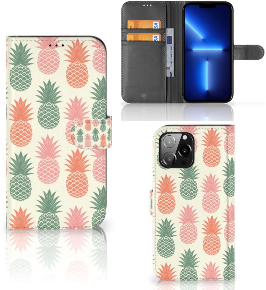iPhone 13 Pro Max Book Cover Ananas