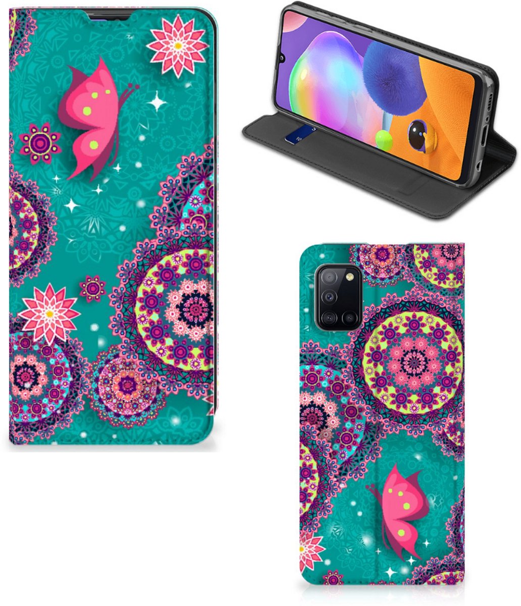 Samsung Galaxy A31 Bookcase Cirkels en Vlinders