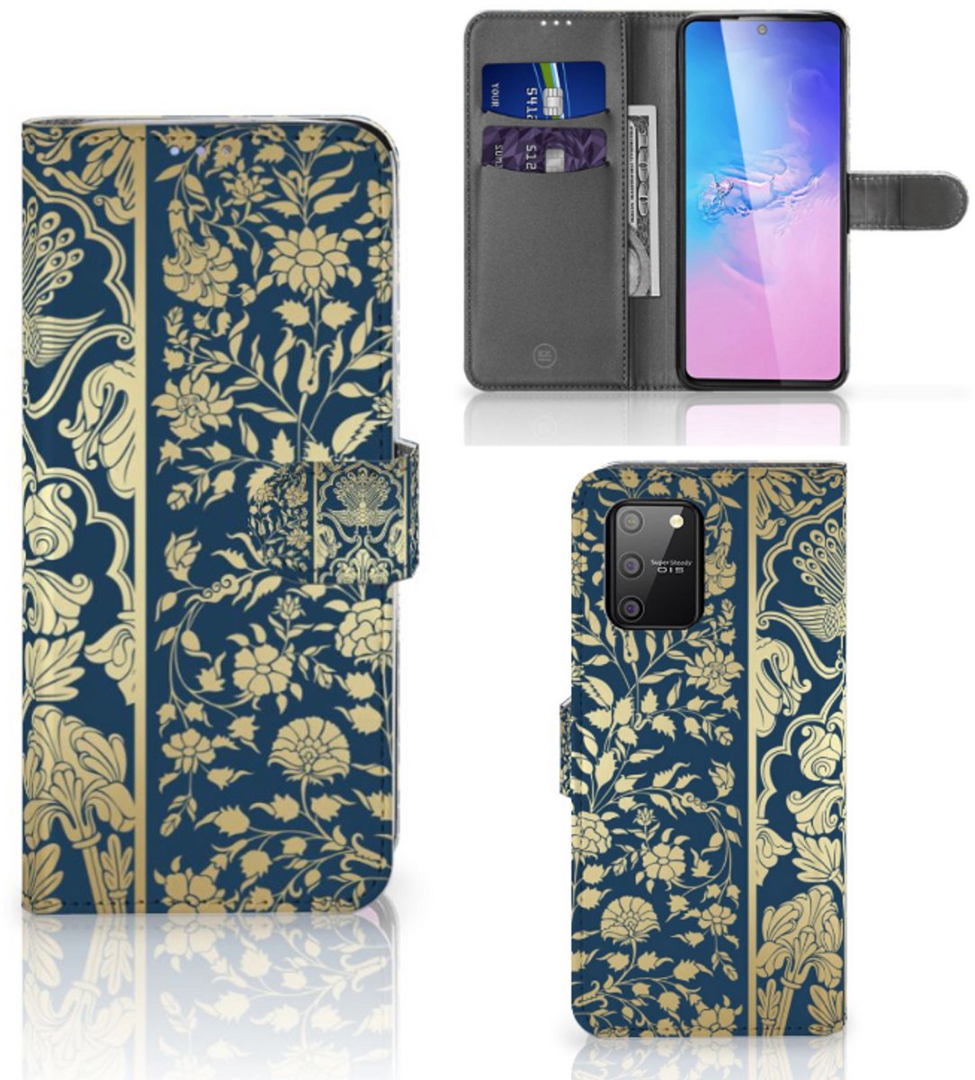 Samsung S10 Lite Hoesje Beige Flowers