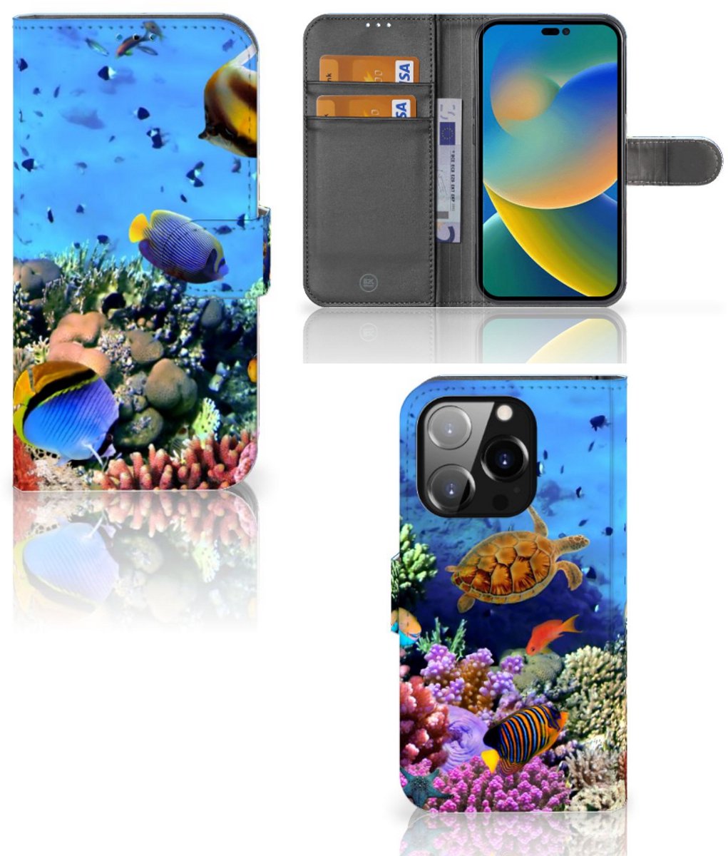 iPhone 14 Pro Telefoonhoesje met Pasjes Vissen