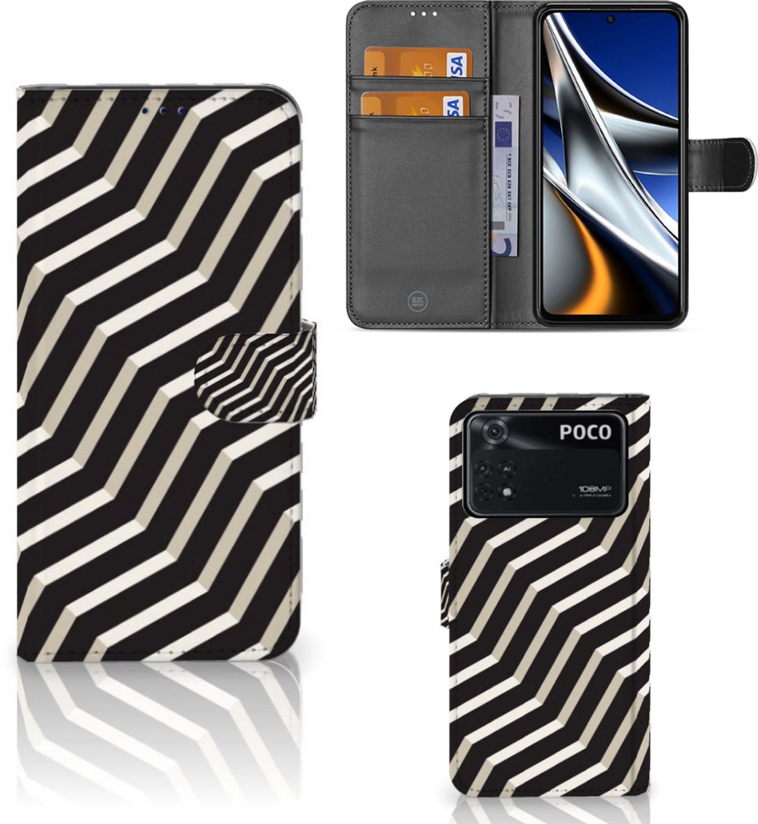 Xiaomi Poco X4 Pro 5G Book Case Illusion