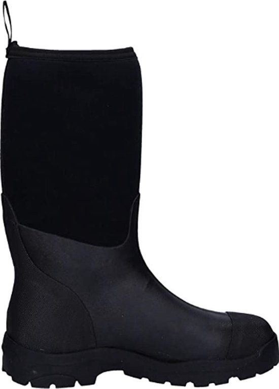 Zwarte Derwent II laars, zijkant zichtbaar. Met Muck Boot logo.