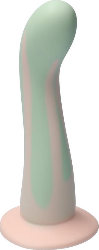 Ylva & Dite - Swan - G-spot en silicone / gode anal - Fabriqué en Hollande - Vert pastel / Orange pastel