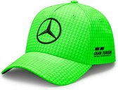 Casquette pilote Mercedes-Amg Petronas Lewis Hamilton vert fluo