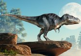 Fotobehang Dinosaurus Op De Rotsen - Vliesbehang - 270 x 180 cm