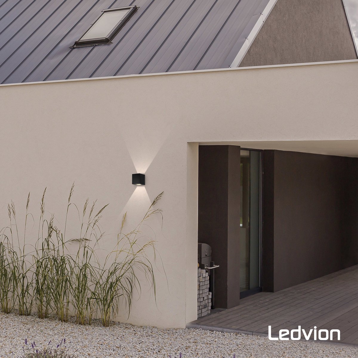 Ledvion Applique murale LED d'extérieur - Noir – G9 Culot – 2700K – 4.2W -  IP54