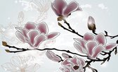 Fotobehang - Vlies Behang - Bloemen op een Tak - Kunst - 368 x 254 cm