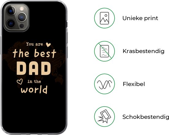 Coque iPhone 12 Pro Max - Cadeaux Homme - Vaderdag - Proverbes - Coque de téléphone en Siliconen