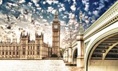 Fotobehang - Vlies Behang - Het Palace of Westminster - Big Ben - Londen - 208 x 146 cm