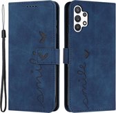 Coverup Smile Book Case - geschikt voor de Samsung Galaxy A32 5G Hoesje - Blauw