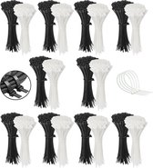 Polyamide kabelbinders, Tie Rips, zwart+wit 200x2,5 mm / 2000 stuks