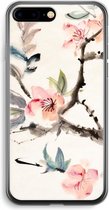 Case Company® - Hoesje geschikt voor iPhone 7 PLUS hoesje - Japanse bloemen - Soft Cover Telefoonhoesje - Bescherming aan alle Kanten en Schermrand