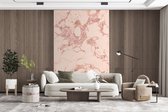 Behang - Fotobehang Marmer - Luxe - Roze - Breedte 170 cm x hoogte 260 cm