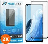 Mobigear Screenprotector geschikt voor OPPO Reno 7 4G Glazen | Mobigear Premium Screenprotector - Case Friendly - Zwart (2-Pack)