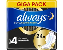 Always Maandverband Secure Night Ultra Wings — 24 stuks