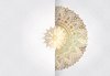 Fotobehang - Vlies Behang - Mandala van Goud op Witte Achtergrond - 368 x 254 cm