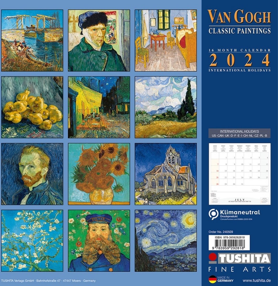 van Gogh - Classic Works Kalender 2024  bol