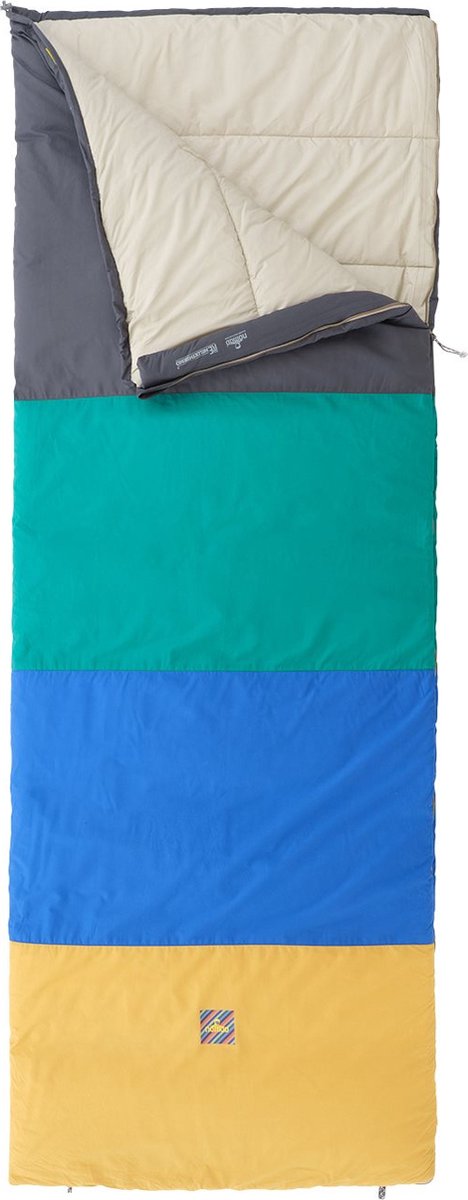 NOMAD® Blazer Multicolour Slaapzak | Linkssluitend | Groen | Katoen | Gerecycled Polyester vulling
