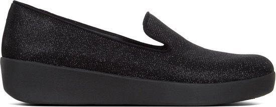 Fitflop - Damesschoenen - Audrey Glitzy Loafer - zwart - maat 39 | bol.com