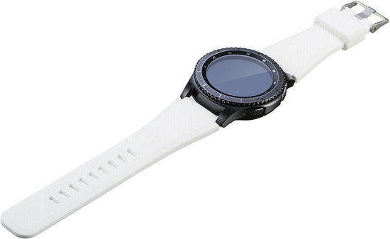 Strap-it Samsung Galaxy Watch 5 - Bracelet silicone 40mm (blanc) - Bracelet silicone Galaxy Watch 5 40 mm - Incl. protection d'écran protecteur d'écran - Protecteur d'étui de protection d'étui - Étui rigide transparent à couverture complète