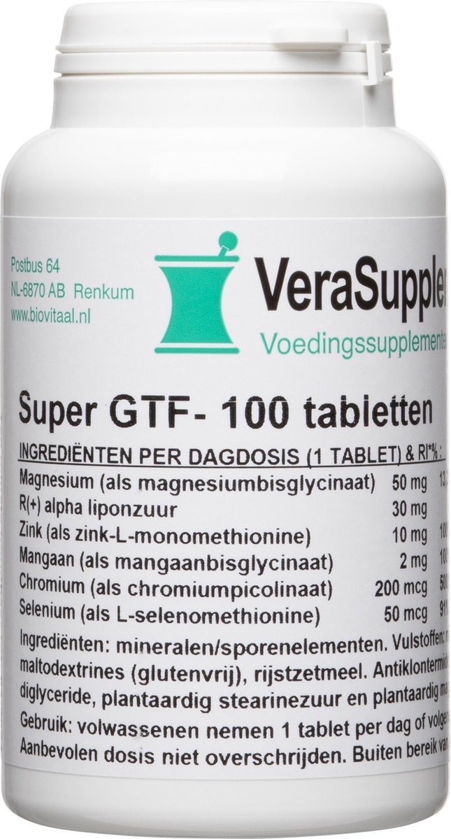 BioVitaal Super GTF complex - 100 tabletten - Mineralen - VeraSupplements