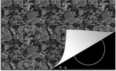 KitchenYeah® Inductie beschermer 80.2x52.2 cm - Graniet print - Grijs - Patronen - Kookplaataccessoires - Afdekplaat voor kookplaat - Inductiebeschermer - Inductiemat - Inductieplaat mat
