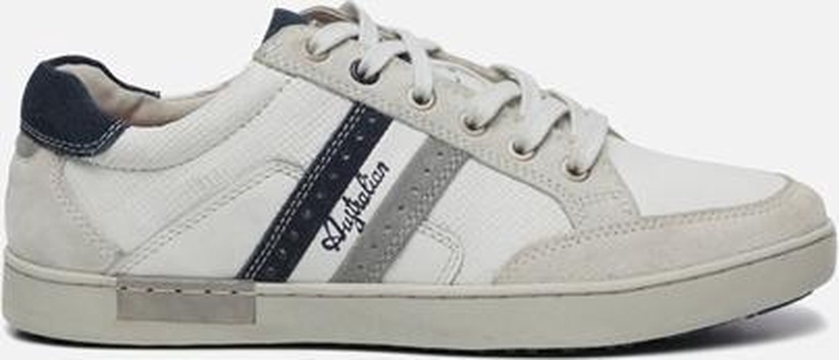 Australian Footwear Heren Sneakers Lombardo White Leather - Wit | bol.com