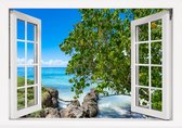 Fotobehang Open Window To The Sea - Vliesbehang - 360 x 240 cm
