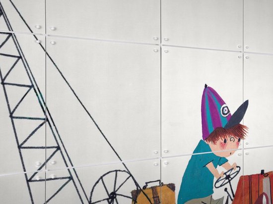 IXXI Grue Camion II - Décoration murale - 80 x 80 cm