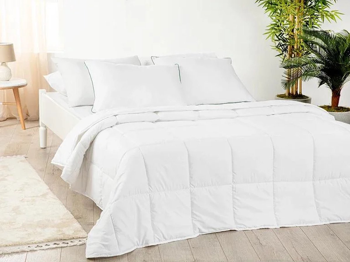 English Home bamboe eenpersoons dekbedset - 155X215 50x70 cm - Wit