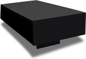vidaXL Table basse - 85 x 55 x 31 cm - MDF - Noir brillant