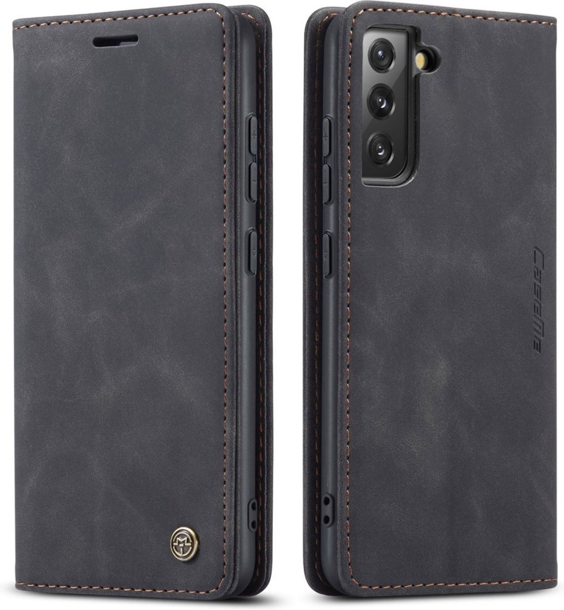 CaseMe Hoesje - Geschikt voor Samsung Galaxy S22 Plus Hoesje - CaseMe 013 Book Case - Zwart