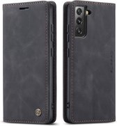 CaseMe Book Case - Geschikt voor Samsung Galaxy S22 Plus Hoesje - Zwart