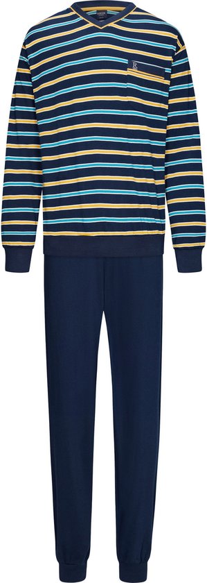 Robson - Heren Pyjama set Ben - Blauw - Katoen - Maat 52