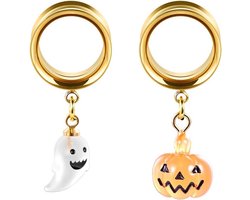 Allecto Plus - COOEAR Oorpluggen en Tunnels met Skull Oorbellen - Resin