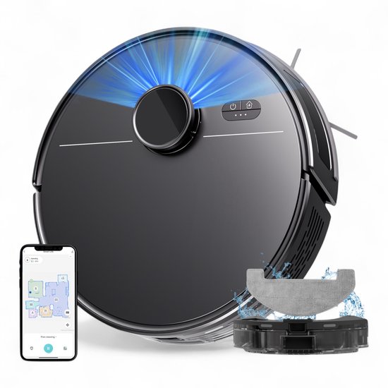 MEDION Robotstofzuiger met zuigstation - stofzuigen & dweilen - Alexa
