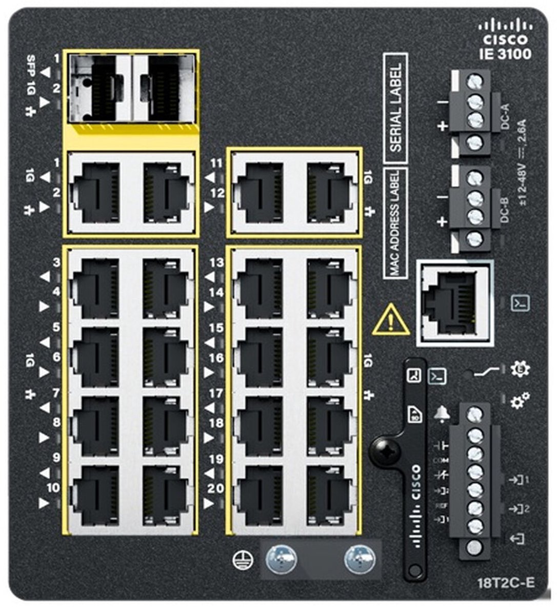Cisco Catalyst IE3100 Managed L2/L3 Gigabit Ethernet (10/100/1000) Zwart
