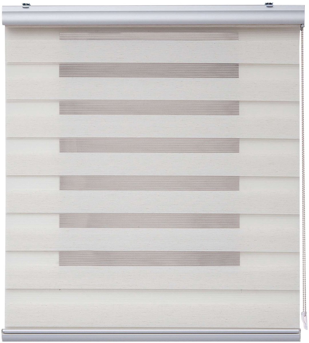 Storesdeco Premium Duo rolgrodijn aluminium afwerking Linnen, 200x250 cm Beige