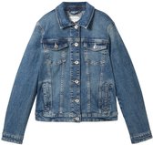 Tom Tailor - Jeansjasje van gerecycled katoen - Maat S - Used Dark Stone Blue Denim